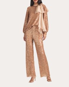 Sachin & Babi Bri Sequin Pants | OLIVELA Creating Clothes, Empire Waist Gown, Organza Bow, Sequin Pants, Special Occasion Outfits, A Line Gown, Sequin Top, High Point, Perfect Party