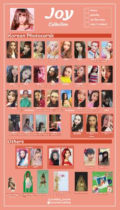 a poster with many different types of hair and makeup products on it's side