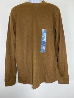 Brown Long Sleeve Sweatshirt, Brown Long Sleeve Cotton Sweatshirt, Basic Brown Long Sleeve T-shirt, Long Sleeve Under Shirt, Vintage Brown Long Sleeve Sweater, Brown Long Sleeve Cotton T-shirt, Under Shirt, Brown Long Sleeve, Brown Copper