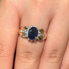 This Beautiful 2- Carat Deep Royal Blue Sapphire Is Set In Solid 14k Gold And Accented With Approximately .25 Ctw Of Natural Diamonds Recently Resized And Polished. Looks Brand New. Gia Certification Will Come With This Beauty! Disclaimer: Due To Resizing, 14k Stamp Not Visible. Poshmark Will Authenticate. Timeless Blue Jewelry With Diamond Accents, Blue Diamond Ring With 14k Gold Accents, Classic Blue Diamond Ring With Accents, Classic Blue Sapphire Ring With Diamond Accents, Classic Blue Diamond Ring, Royal Blue Sapphire Diamond Ring, Blue Diamond Ring With Diamond Accents Emerald Cut, Blue Emerald Cut Diamond Ring With Diamond Accents, Blue Emerald Cut Diamond Ring With Accents