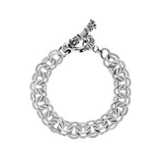 .925 Sterling Silver Link Measurement - 12mm x 4mm King Baby signature loop and toggle clasp Handmade in USA Everyday Round Charm Bracelet Jubilee Style, Timeless Round Stainless Steel Bracelet, Adjustable Link Jewelry With Polished Finish, Classic Metal Charm Bracelet With Sterling Silver Clasp, Sterling Silver Clasp Chain Link Bracelet Gift, Chain Link Jewelry With Sterling Silver Clasp As Gift, Classic Charm Bracelet With Sterling Silver Clasp For Everyday, Sterling Silver Chain Link Jewelry As A Gift, Sterling Silver Chain Link Jewelry Gift