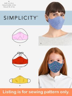 a woman wearing a face mask with the words simpl city on it and an image of