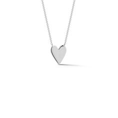 White Gold-1^Diamond Pendant Necklaces: DRD Heart Necklace in White Gold Classic Jewelry With Polished Finish For Valentine's Day, Classic Jewelry For Valentine's Day With Polished Finish, Classic Heart Charm Jewelry For Valentine's Day, Classic White Gold Jewelry With Heart Charm, Elegant White Gold Open Heart Charm Necklace, Classic Valentine's Day Jewelry With Heart Charm, Elegant White Gold Heart Pendant Charm Necklace, Classic Sterling Silver Heart Necklace For Anniversary, Minimalist Heart Cut Jewelry With Polished Finish