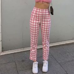 Brand Name: RZIVPant Style: StraightMaterial: PolyesterFit Type: RegularLength: Full LengthDecoration: NONEOrigin: CN(Origin)Season: SummerWaist Type: HIGHModel Number: 5021SHE8301Pattern Type: PlaidStyle: CasualFront Style: FlatAge: Ages 18-35 Years OldFabric Type: BroadclothClosure Type: Zipper FlyGender: WOMEN Aesthetic Plaid, Chic Trousers, Casual Dress Shirt Men, Spaghetti Strap Summer Dress, Summer Pants Women, Plaid Suit, Lady Fashion, Trench Coats Women, Slim Fit Shirt