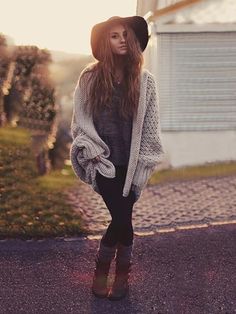 Fashion Solid Color Knit Sweater Cardigans Tops - rrdeye Winter Street Wear, Plus Size Cosplay, Pinterest Pictures, Perfect Images, Lovely Pictures, Winter Street, Cute Looks, Short Lace Dress, Style Cardigan