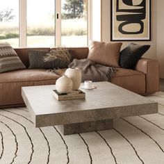 Dove Pedestal Coffee Table | AllModern Brown Coffee Table, Pedestal Coffee Table, Concrete Coffee Table, White Couches, Travertine Coffee Table, Stone Coffee Table, Apartment Decor, Coffee Table, Couch