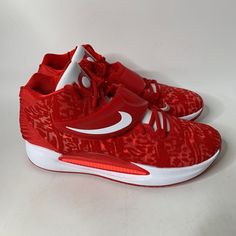 Up For Sale Is A Pair Of Brand New Nike Kd14 Basketball Shoes In Size 15. They Come Without The Box But Are New And Unused. 100% Authentic. Thanks For Your Interest! Nike Low-top Basketball Shoes With Red Sole, University Red Lace-up Basketball Shoes With Rubber Sole, Red High-top Breathable Skate Shoes, Red Breathable High-top Skate Shoes, Red Low-top Basketball Shoes With Rubber Sole, Red Breathable Skate Shoes With Round Toe, Red Breathable Slip-on Running Shoes, Casual High-top University Red Basketball Shoes, Red Mid-top Sneakers With Boost Midsole