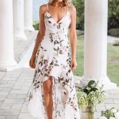 Fashion Sling Sexy Backless Party Sleeveless V-Neck Midi Dress 1-S V Neck Midi Dress, Dresses By Length, Women's Fashion Dresses, Fashion Dresses, Midi Dress, V Neck, Media, Dresses, Clothes