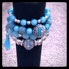 Hand Crafted Bracelets, Crafted With Excellent Quality Beads. Min. Purchase 3 Bohemian Blue Stretch Bracelet With 8mm Beads, Handcrafted Bracelets, Custom Bracelets, Bracelet Stack, Womens Jewelry Bracelets, Jewelry Ideas, Hand Crafted, Jewelry Making, Color Blue