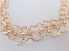 "Handmade Chunky Oversized Layering Gold Necklace. Wear it together with any type of necklace and will compliment your night or daily outfit. * Lightweight Thick Chain. * Nickel Lead-Free * * Necklace Length: 17\" long. * Chain Thickness: 20x15x3mm thick * Metal Plated Color: Matte Gold Plating * Helpful tips for proper care: To avoid damaging or dulling Costume Jewelry, do not use jewelry cleaner or soak the jewelry in water. When dressing, I would recommend that you put jewelry on last in orde Double Chain Link Necklace For Parties, Party Link Chain Necklaces, Party Necklace With Adjustable Chain Link, Party Necklaces With Chunky Chain Links, Chunky Link Chain Necklace For Party, Chunky Chain Link Necklace Gift, Chunky Chain Party Necklace, Chunky Chain Round Jewelry For Party, Chunky Metal Chain Necklace As Gift