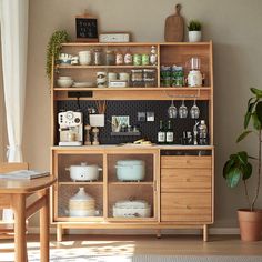 organic-dining-sideboard-cabinet_1.4m_natural_1.jpg Dining Sideboard, Reeded Glass, Dining Cabinet, Garage Conversion, Kitchen Sideboard, Mini Kitchen, Kitchen Diner, Buffet Table, Sideboard Cabinet