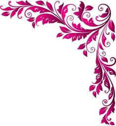 an ornate pink frame with swirls and leaves on white background stock photo - budget conscious