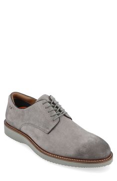 A Tru Comfort Foam insole creates all day comfort in a soft suede lace-up that is finished with burnished details. Lace-up Cushioned insoles Suede upper/manmade sole Imported Thomas Vines, Suede Lace, Eva Sole, How To Look Classy, Soft Suede, Nordstrom Rack, Derby, Dress Shoes Men, Vines