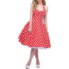 1950s Halter Style Vintage Polka Dot Swing Party Dress Product Details Size: Large Color: Red_1 Brand: No Brand Mpn: Does Not Apply Upc: Does Not Apply Ean: Does Not Apply * Is Discontinued By Manufacturer : No * Department : Womens * Date First Available : April 7, 2015 Polka Dot Dresses For Retro-themed Events, 1950s Style Polka Dot Dress For Retro-themed Events, Red Sleeveless Retro Vintage Dress, Retro Red Sleeveless Vintage Dress, Polka Dot Rockabilly Dress For Retro-themed Events, Red Sleeveless Rockabilly Dress, Red Vintage Dress In 1950s Style, 1950s Red Vintage Fashion Dress, 1950s Style Red Dress For Vintage Fashion