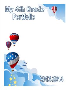 a poster with hot air balloons flying in the sky