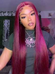 Hair Name: Burgundy Wig Hair Style: Straight Hair Hair Length: 8-28 inch Wig Weight: 200-320g/Wig (Depending on Lengths and Density) Color: 99J Burgundy color Density: 150% Lace Size IN Stock: 13x4 Lace Wig,13x6 Lace Wig,4x4 Lace Wig,5x5 Lace Wig,Headband Wig Lace Style: HD Transparent Lace,Brown Lace Cap Size: Medium, about 22.5inches Quality: 100% Virgin Human Hair Last for One More Year Hairline pre-plucked Shipment: DHL, FedEx, or UPS 5-7 business days. FAQHow Long Does wavymy Hair Last?wavy 99j Wig, Brazilian Straight Human Hair, Hair Color Burgundy, Colored Wigs, Lace Front Human Hair, Headband Wigs, Lace Closure Wig, Hair Quality, Straight Human Hair