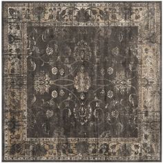 an area rug with various designs and colors