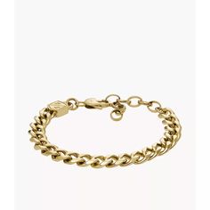 Show up in style with this classic, made-for-all accessory: a bold chain. Capable of being worn alone or layered with your other favorite chains, this bracelet features gold-tone stainless steel and a lobster clasp closure. Mens Jewelry Bracelet, Steel Chain, Show Up, Stainless Steel Chain, Chain Bracelet, Lobster Clasp, Fossil, Wallets, Mens Jewelry