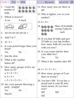 the worksheet for adding numbers to twos and threes with pictures on it