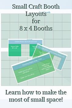 the instructions for how to make small craft booth layouts