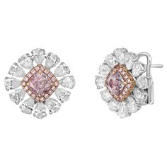 Emilio Jewelry, Harry Winston Jewelry, Pink Diamond Earrings, Jeweled Picture, Dressy Hats, Pink Diamond Ring, Pink Diamonds, Mixed Metal Jewelry, Flower Stud Earrings