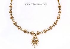 18 Karat Rose & Yellow Gold Polish Diamond Necklace  - 235-DN497 - in 19.000 Grams for USD $3946.99. 
Made in India by Totaram Jewelers Online this product is in Gold - 18 Karat Gold  & is an excellent gift for Adult - Women. Ships fully insured with secured guaranteed delivery for free with your order over $250 from New Jersey USA & comes with 30 days exchange policy. Wedding Rose Cut Diamond Necklace In Rose Gold, Wedding Rose Gold Diamond Necklace With Rose Cut, Celebration Rose Cut Diamond Necklaces, Elegant White Kundan Necklace In 22k Gold, Elegant White 22k Gold Kundan Necklace, Luxury Gold Solitaire Necklace For Wedding, Elegant 22k Gold Bridal Necklace, Elegant 22k Gold White Bridal Necklace, Elegant White 22k Gold Bridal Necklace