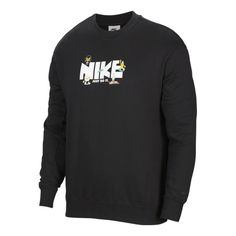 Nike Sportswear Premium Logo FN0254-010 (Men's/Loose Fit/Round Neck) Nike Sweatshirt For Gym And Sports Season, Nike Sweatshirt For Gym During Sports Season, Nike Sweatshirt For Workout, Casual Moisture-wicking Sweatshirt For Sports, Casual Moisture-wicking Sports Sweatshirt, Sportswear Sweatshirt With Logo Print For Sports, Logo Print Sports Sweatshirt, Sports Logo Print Sweatshirt, Urban Sweatshirt With Logo Print For Sports