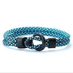 Mens Paracord Bracelet , Color Blue With Black Hardware, Nwot Casual Blue Durable Bracelets, Casual Black Braided Bracelets For Outdoor, Modern Adjustable Blue Braided Bracelets, Modern Adjustable Blue Braided Bracelet, Adjustable Blue Bracelets For Outdoor, Adjustable Blue Braided Bracelets For Outdoor, Casual Blue Nylon Cord Bracelets, Survival Bracelet, Paracord Bracelet