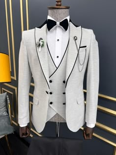 Suite For Men Wedding Classy Luxury, Men’s Wedding Tuxedo, Elegant Suits Men, Peak Lapel Tuxedo, Designer Tuxedo, Best Wedding Suits, Tuxedo Colors, Grey Tuxedo, Suit Clothes