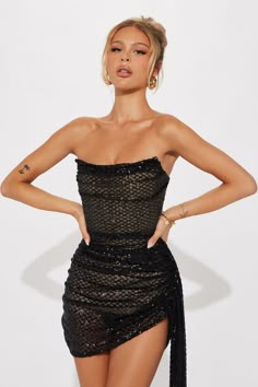 30th Birthday Outfit, Birthday Dress 21st, Mini Dress Strapless, Vegas Dresses, Vegas Outfit, Theme Dress, Strapless Corset, Stylish Party Dresses, Sequin Mini