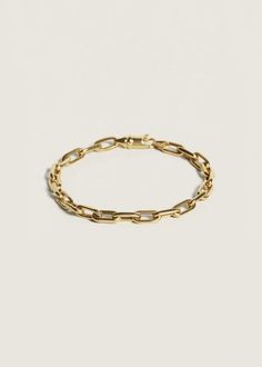 Mia Link Chain Bracelet - Kinn Classic Chain Bracelet With Solid Link Construction, Classic Link Bracelets With Solid Link Construction, Classic Link Chain Tennis Bracelet, Classic 14k Gold Oval Link Jewelry, Classic 14k Gold Jewelry With Oval Link, Classic Chain Tennis Bracelet, Classic Jubilee Link Chain Bracelet, Classic Jubilee Chain Bracelet, Classic Link Chain Bracelet With Cable Chain