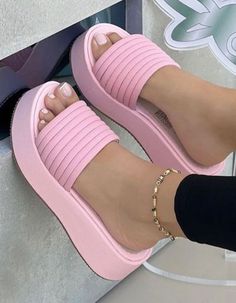 Comfortable Platform Slippers Shipping is 10-13 business days Women Slippers Fashion, Public Desire Shoes, Pretty Sandals, Pretty Shoes Sneakers, Shoes Heels Classy, Shoes Outfit Fashion, Fashion Slippers, Designer Slippers, Girly Shoes