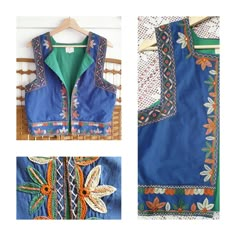 Beautiful Anokhi lightweight Indian cotton waistcoat, featuring stunning embroidery and little mirrors.   Approx Size: small, we suggest it could fit : Uk/AU: 10 or 12 American: 6 or 8  (BUT Please See Measurements DETAILS  Measurements Taken With The Garment Laid Flat & Measured Side To Side (double the figures for full body measurement) Bust, pit to pit, just over 18" Length, shoulder seam down to hem, just under 20" Arm hole, top of shoulder to pit, just over 9.5" Condition: Excellent conditi Fish Embroidery, Cutwork Blouse Designs, Boho Inspiration, Old Fashion Dresses, Winter Vest, Body Measurement, Kurta Designs Women, Designer Kurtis, Cotton Vest