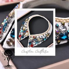 ### Elegant Detachable Colorful Jeweled  Collar Necklace **Design  This elegant detachable shirt collar is a versatile accessory that perfectly matches with sweaters, shirts, dresses, and sweatshirts. Its classic design adds a touch of sophistication to any outfit. **Grace Our pretty jewelled collar necklace is easy to disassemble and incredibly comfortable to wear. The delicate pearls add a touch of grace and refinement to your look. **Occasion This accessory is perfect for any shirt or dress without a collar. Ideal for a variety of occasions such as holiday parties, beach parties, proms, weddings, date nights, or any special event. Pair it with your favorite outfits to become the center of attention. **Gift Looking for a thoughtful gift? This elegant collar necklace is the perfect gift f Collar Outfits, Jeweled Collar, False Collar, Collar Choker, Beach Parties, Detachable Collar, Center Of Attention, Necklace Design, Choker Collar