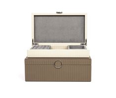 Turning elegance in a modern way. That's what we did with our Prestige jewellery box. Available in 3 different sizes, our unmistakable leather texture covers this box embellished with shiny gold details and finished with soft suede inside. Luxury Rectangular Jewelry Storage For Formal Use, Luxury Rectangular Jewelry Storage For Formal Occasion, Luxury Jewelry Storage Box, Rectangular, Elegant Rectangular Jewelry Storage, Modern Rectangular Jewelry Storage With Box, Modern Rectangular Jewelry Storage Box Included, Luxury Rectangular Jewelry Storage Gift Box, Luxury Jewelry Storage Gift Box, Leather Texture