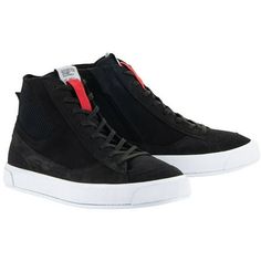 The Stated Shoe is Alpinestars' modern interpretation of a retro street sneaker, combining the styling of minimalist skate pumps with a vulcanized sole. This creates a protective yet supremely comfortable riding shoe with a stripped-back, edgy style that looks great in any urban riding environment. Main upper constructed from Nubuck, canvas, and split suede, for the optimal blend of durability and comfort Split suede toebox for enhanced durability Classic lace closure at the front with a lateral Modern Low-top Skate Shoes For Skateboarding, Modern Low-top Skate Shoes, Modern Skate Shoes With Gum Sole For Streetwear, Low-top Sneakers With Rubber Sole For Urban Adventures, Modern Skate Shoes With Vulcanized Sole For Skateboarding, Modern High-top Skate Shoes With Boost Midsole, Modern High-top Skate Shoes With Perforated Toe Box, Modern High-top Skate Shoes For Skateboarding, Urban High-top Sneakers With Rubber Sole