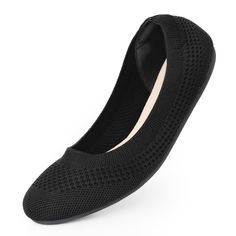 PRICES MAY VARY. 【Skin-friendly Mesh】: These round toe flats for women are crafted with skin-friendly mesh, offering a more comfortable and natural walking experience. These comfortable ballerina flats can accommodate various foot shapes. These wide flats for women ensure breathability for your feet in any season. 【Rubber Outsole and Soft Insole】: The insole and outsole of these women black flats have been thickened to prevent nails from causing discomfort. The durable rubber outsole of these wi Non-slip Ballet Flats With Round Toe, Comfortable Synthetic Ballet Flats, Comfortable Slip-resistant Synthetic Flats, Non-slip Slip-on Flats, Slip-resistant Comfortable Ballet Flats, Comfortable Slip-resistant Ballet Flats, Non-slip Ballet Flats, Summer Fitted Ballet Flats With Round Toe, Fitted Round Toe Ballet Flats For Summer