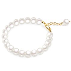 Adorn your wrist with this exquisite pearl bracelet, a testament to classic beauty and refined style. Each lustrous pearl delicately strung together, forming a captivating symphony of elegance and grace. Let its iridescent glow illuminate your every step, exuding an aura of sophistication that transcends trends and stands the test of time. Elevate your ensemble and make a statement that whispers of refined taste and timeless allure.Thickness: 8mm mmMaterial: CopperStone Type: PearlPlating Color: Pearl Bracelet With Pearl Charm For Formal Occasions, Formal Pearl Bracelet With Pearl Charm, Delicate Pearl Drop Bracelet For Formal Occasions, Delicate Formal Pearl Bracelet, Elegant Adjustable Bracelet With Pearl Drop, Elegant Pearl Bracelet With Pearl Chain, Elegant Pearl Drop Bracelet As Gift, Elegant Pearl Drop Bracelet For Gift, Elegant White Pearl Bracelet With Extender