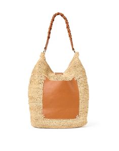 This tan raffia bag from Laggo is the perfect beach bag. Large enough to carry all of your essentials, this shoulder bag features a tassel and a braided leather handle. Pair this bag with a pair of jeans and a light top for a warm day. Valentines Frames, Perfect Beach Bag, Skirt And Top Dress, Embroidered Handbag, Work Accessories, Raffia Bag, Handbag Heaven, Hinged Bracelet, Scarf Jewelry