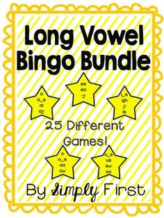 the long vovel bingo game with five stars