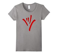 a t - shirt with red hand prints on it