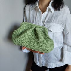 "🏖️ Embrace summer vibes with our Pistachio Green Straw Summer Pouch Bag - a modern and natural wicker handmade clutch for women, elegantly crafted from straw raffia. 🌞 Get ready for the summer of 2024 with our stylish and versatile Light Green summer bag, meticulously handcrafted with eco-friendly paper yarn. 🌼 This green pouch bag is the perfect accessory for women who want to embrace the season with a touch of crochet charm and natural elegance. 👜 Available in three convenient sizes - sma Green Trendy Crochet Travel Bag, Trendy Green Crochet Travel Bag, Green Crochet Bag For Daily Use In Spring, Green Crochet Pouch Bag For Daily Use, Green Pouch Shoulder Bag For Summer, Green Crochet Bag With Removable Pouch For Daily Use, Green Summer Crochet Bag For Everyday Use, Summer Eco-friendly Clutch For Daily Use, Green Summer Pouch Bag