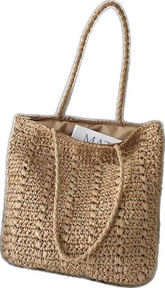 Elena Handbags Straw Woven Tote Bag Trendy Natural Color Travel Bags, Casual Handheld Satchel For Travel, Casual Handheld Travel Bags, Trendy Crochet Travel Pouch Bag, Trendy Crochet Pouch Bag For Travel, Casual Woven Rectangular Bag, Casual Travel Tote Bag, Casual Crochet Travel Bag With Adjustable Strap, Casual Woven Travel Bags