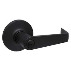 an image of a black door handle on a white background