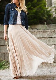 Cute Maxi Skirts, Rok Outfit, Skirt Diy, Flowy Maxi Skirts, Maxi Skirt Outfits, Pleated Maxi Skirt, Skirt Maxi, Skirt Long, Les Sentiments