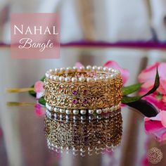 A magnificent piece crafted out of the pages of history! Dazzling bangle with brilliantly carved floral branches and adorned with pearl beads. Available in various sizes. Gold-plated on high-quality brass as base metal. Size 2.2 & 2.8 are in-stock & ready-to-ship. Delivery time frame for the Size 2.4 & 2.6 is 4-6 weeks. For custom or urgent requests, please contact support@alacouture.com. *Please Note: We use faux stones and beads in all of our jewelry. Floral Branch, Faux Stone, Base Metal, Pearl Beads, Bangles, Plating, Carving, Couture, Beads