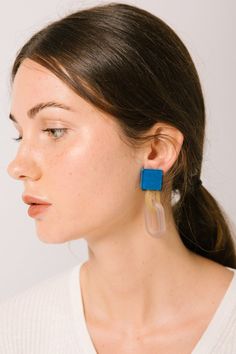 Trendy Blue Resin Jewelry, Trendy Blue Dangle Earrings, Trendy Light Blue Dangle Earrings, Trendy Blue Dangle Jewelry, Trendy Blue Teardrop Jewelry, Trendy Blue Dangle Teardrop Earrings, Trendy Blue Teardrop Earrings For Gifting, Trendy Blue Teardrop Earrings Gift, Trendy Blue Teardrop Earrings For Gift