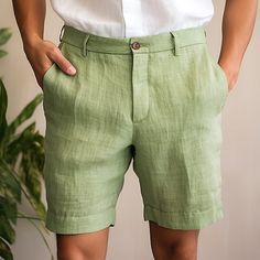 Season:Summer; Fabric:Linen Cotton Blend; Gender:Men's; Style:Casual,Fashion; Occasion:Daily,Going out,Outdoor; Fit Type:Regular Fit; Function:Breathable,Soft,Comfort; Waistline:Mid Waist; Pattern:Plain; Design:Button,Pocket,Zipper; Brand:OUKU; Pants Type:Shorts,Linen Shorts,Dress Shorts,Summer Shorts; Front page:FF; Listing Date:12/06/2023; Hips:; Length:; Waist:; Fit US Size:null; Fit UK Size:null; Fit EU Size:null Solid Bermuda Shorts With Built-in Shorts For Summer, Solid Color Shorts For Spring Vacation, Casual Non-stretch Shorts For Vacation, Casual Non-stretch Vacation Shorts, Casual Non-stretch Knee-length Shorts, Solid Knee-length Shorts For Spring, Casual Bermuda Shorts Solid Color, Above Knee Shorts For Spring, Solid Color Bermuda Bottoms For Summer