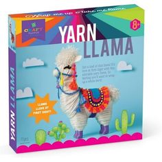 the yarn llama kit is in its box