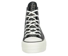 Converse Chuck Taylor All Star High Top Lift Women's Platform Sneaker Lift your Sneaker game with the classic style of this Chuck Taylor All Star High Top Lift women's platform Sneaker from Converse. The chunky Rubber outsole will give some added height to your look while the signature Chuck Taylor All Star style of the canvas upper gives you a nostalgic finish. This is the perfect Sneaker to pair with your favorite jeans or casual look. Canvas upper Lace-up closure Cushioned insole Rubber platform All Star Style, Converse Womens, Women Platform Sneakers, Perfect Sneakers, Black Converse, Rack Room Shoes, Rack Room, Sneaker Games, Star Style